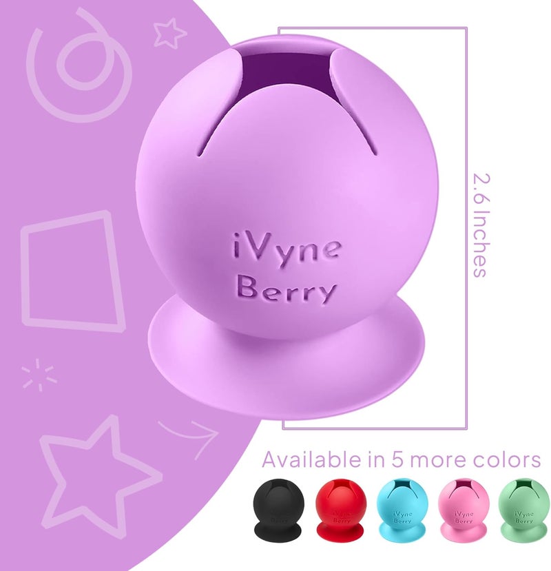 iVyne Berry Suctioned Vinyl Weeding Scrap Collector & Holder for Weeding Tools for Vinyl - Purple - Image 2